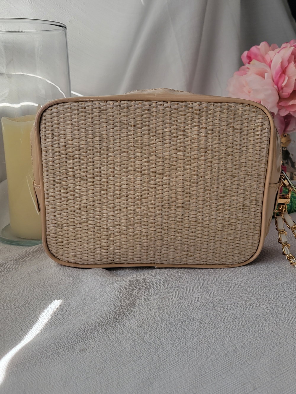 Versace Parfume Bag Upcycled with Gold Chain Wristlet - Picture 3 of 5